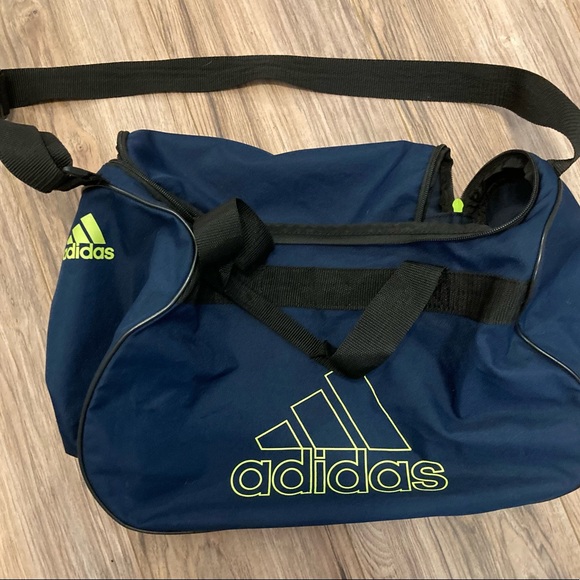 adidas Other - ADIDAS small duffle navy/neon black trim. FLAWLESS